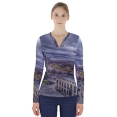 Ohio Supreme Court View V-neck Long Sleeve Top by Riverwoman