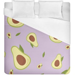 Avocado Green With Pastel Violet Background2 Avocado Pastel Light Violet Duvet Cover (king Size) by genx