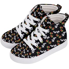 Lamb Pattern Black Kids  Hi-top Skate Sneakers by snowwhitegirl