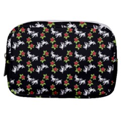 Lamb Pattern Black Make Up Pouch (small) by snowwhitegirl