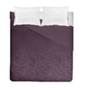 Organic Olive Leaves Pattern Hand drawn Purple Red Wine Duvet Cover Double Side (Full/ Double Size) View1