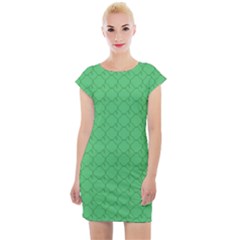 Clover Quatrefoil Pattern Cap Sleeve Bodycon Dress by emilyzragz