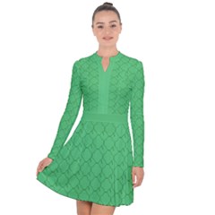 Clover Quatrefoil Pattern Long Sleeve Panel Dress by emilyzragz