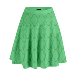 Clover Quatrefoil Pattern High Waist Skirt by emilyzragz