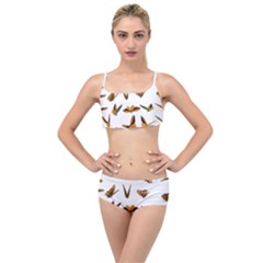 Butterfly Butterflies Insect Swarm Layered Top Bikini Set by Pakrebo