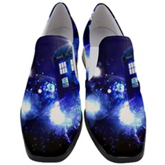 Tardis Background Space Slip On Heel Loafers by Sudhe