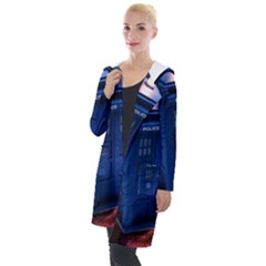 The Police Box Tardis Time Travel Device Used Doctor Who Hooded Pocket Cardigan by Sudhe