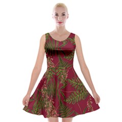 Fern Red Velvet Skater Dress by snowwhitegirl