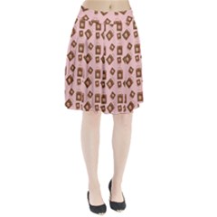 Shopping Bag Pattern Pink Pleated Skirt by snowwhitegirl