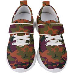 Camouflage Orange Kids  Velcro Strap Shoes by snowwhitegirl