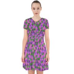 Retro Pink Purple Geometric Pattern Adorable In Chiffon Dress by snowwhitegirl