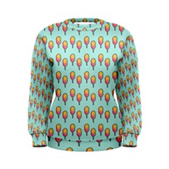 Cotton Candy Pattern Aqua 3d Women s Sweatshirt by snowwhitegirl