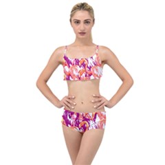 Flamingos Layered Top Bikini Set by StarvingArtisan