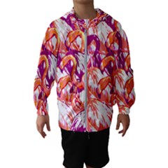 Flamingos Kids  Hooded Windbreaker by StarvingArtisan