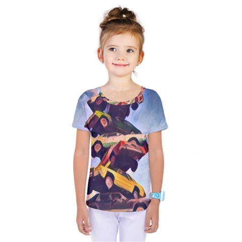 Pretty Colors Cars Kids  One Piece Tee by StarvingArtisan