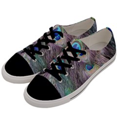 Peacock Bird Pattern Men s Low Top Canvas Sneakers by Pakrebo