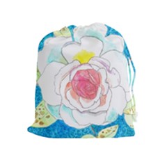 Favorite Rose Watercolor   Drawstring Pouch (xl) by okhismakingart