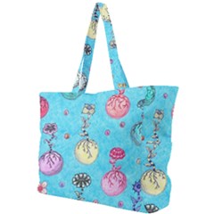 Flower Orbs  Simple Shoulder Bag by okhismakingart