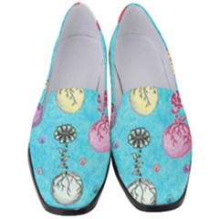 Flower Orbs  Women s Classic Loafer Heels by okhismakingart