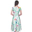 Cheerio Box Vine  Cap Sleeve Wrap Front Dress View2