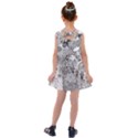 Floral Jungle Black and White Kids  Cross Back Dress View2