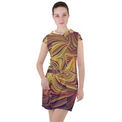 Electric Field Art Lvi Drawstring Hooded Dress by okhismakingart