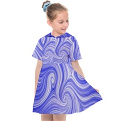 Electric Field Art Lvii Kids  Sailor Dress by okhismakingart