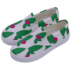 Feuilles Et Pois Kids  Canvas Slip Ons by perlette