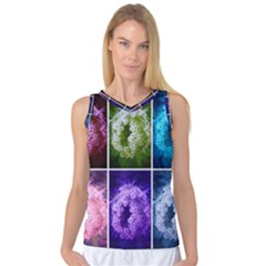 Closing Queen Annes Lace Collage (horizontal) Women s Basketball Tank Top by okhismakingart