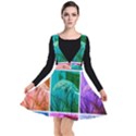 Color Block Queen Annes Lace Collage Plunge Pinafore Dress View1