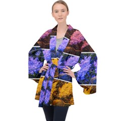 Primary Color Queen Anne s Lace Velvet Kimono Robe by okhismakingart