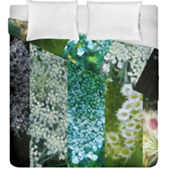 Queen Annes Lace Vertical Slice Collage Duvet Cover Double Side (king Size) by okhismakingart