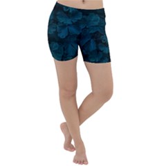 Columbine Leaves Lightweight Velour Yoga Shorts by okhismakingart