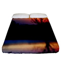 Pastel Sunrise Fitted Sheet (queen Size) by okhismakingart