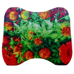 Intense Flowers Velour Head Support Cushion by okhismakingart