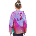 Red purple green ink           Kids  Hooded Puffer Jacket View2