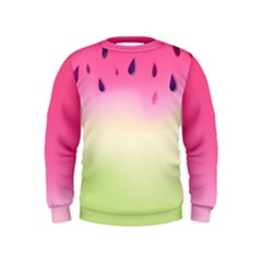 Watermelon Pastel Gradient Pink Watermelon Pastel Gradient Kids  Sweatshirt by genx