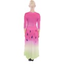 Watermelon Pastel Gradient Pink Watermelon Pastel Gradient Quarter Sleeve Wrap Maxi Dress View2