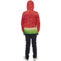 Juicy Paint texture Watermelon red and green watercolor Men s Front Pocket Pullover Windbreaker View2