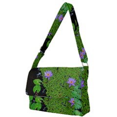 Lily Pond Full Print Messenger Bag by okhismakingart