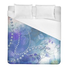 Wonderful Floral Design With Pearls Duvet Cover (full/ Double Size) by FantasyWorld7