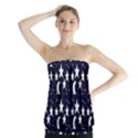 Starry Night Cartoon Print Pattern Strapless Top View1