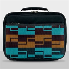 Illusion In Orange & Teal Lunch Bag by WensdaiAmbrose