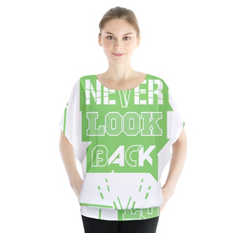 Never Look Back Batwing Chiffon Blouse by Melcu