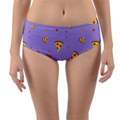 Piazza Pattern Violet 13k Piazza Pattern Violet Background Only Reversible Mid-waist Bikini Bottoms by genx