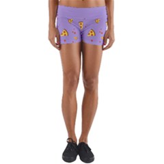 Piazza Pattern Violet 13k Piazza Pattern Violet Background Only Yoga Shorts by genx