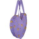 Pizza Pattern Violet pepperoni cheese funny slices Giant Heart Shaped Tote View4