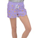 Pizza Pattern Violet pepperoni cheese funny slices Women s Velour Lounge Shorts View1