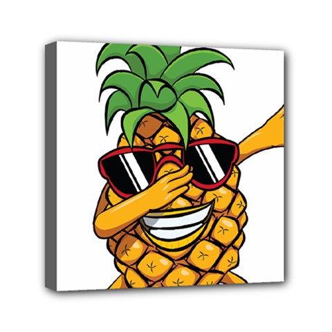 Dabbing Pineapple Sunglasses Shirt Aloha Hawaii Beach Gift Mini Canvas 6  X 6  (stretched) by SilentSoulArts