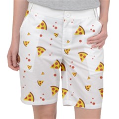 Pizza Pattern Pepperoni Cheese Funny Slices Pocket Shorts by genx